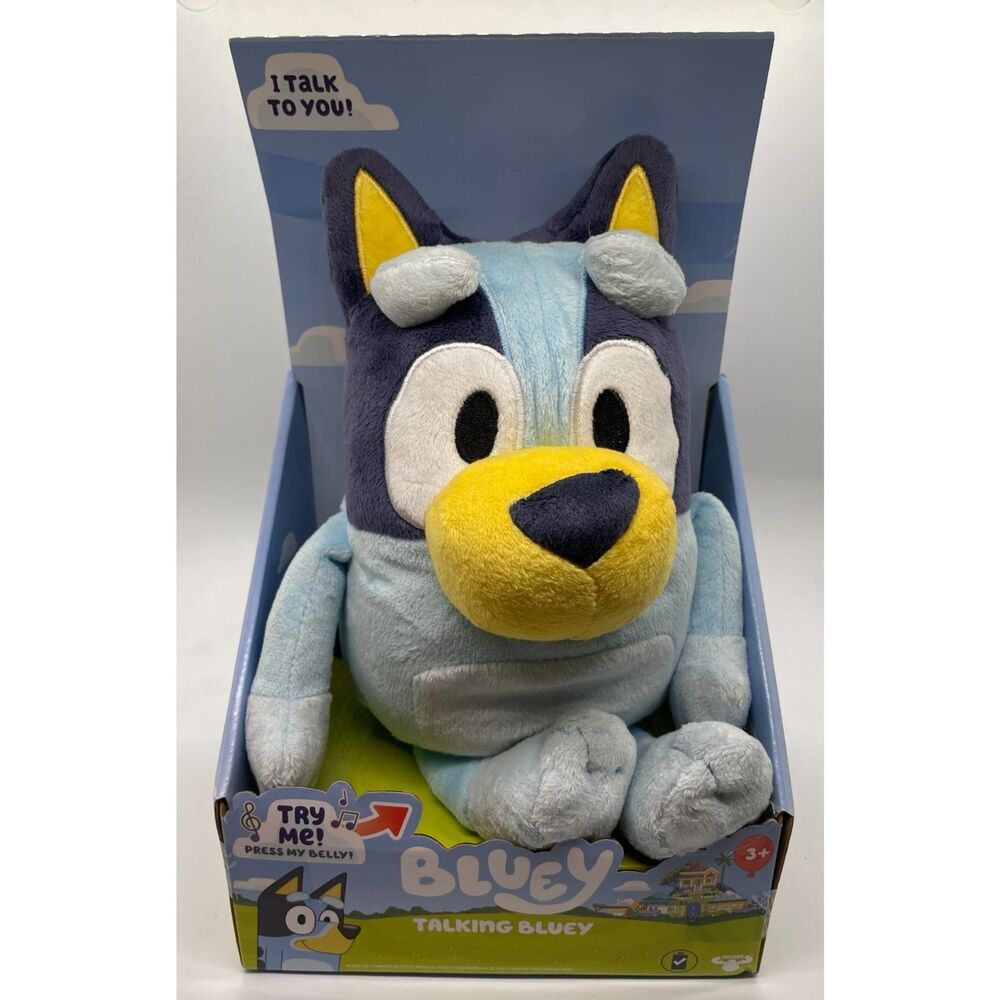 Moose Toys Bluey Stuffed Plush Toy 13” Blue 9 Phrases Taking & Singing
